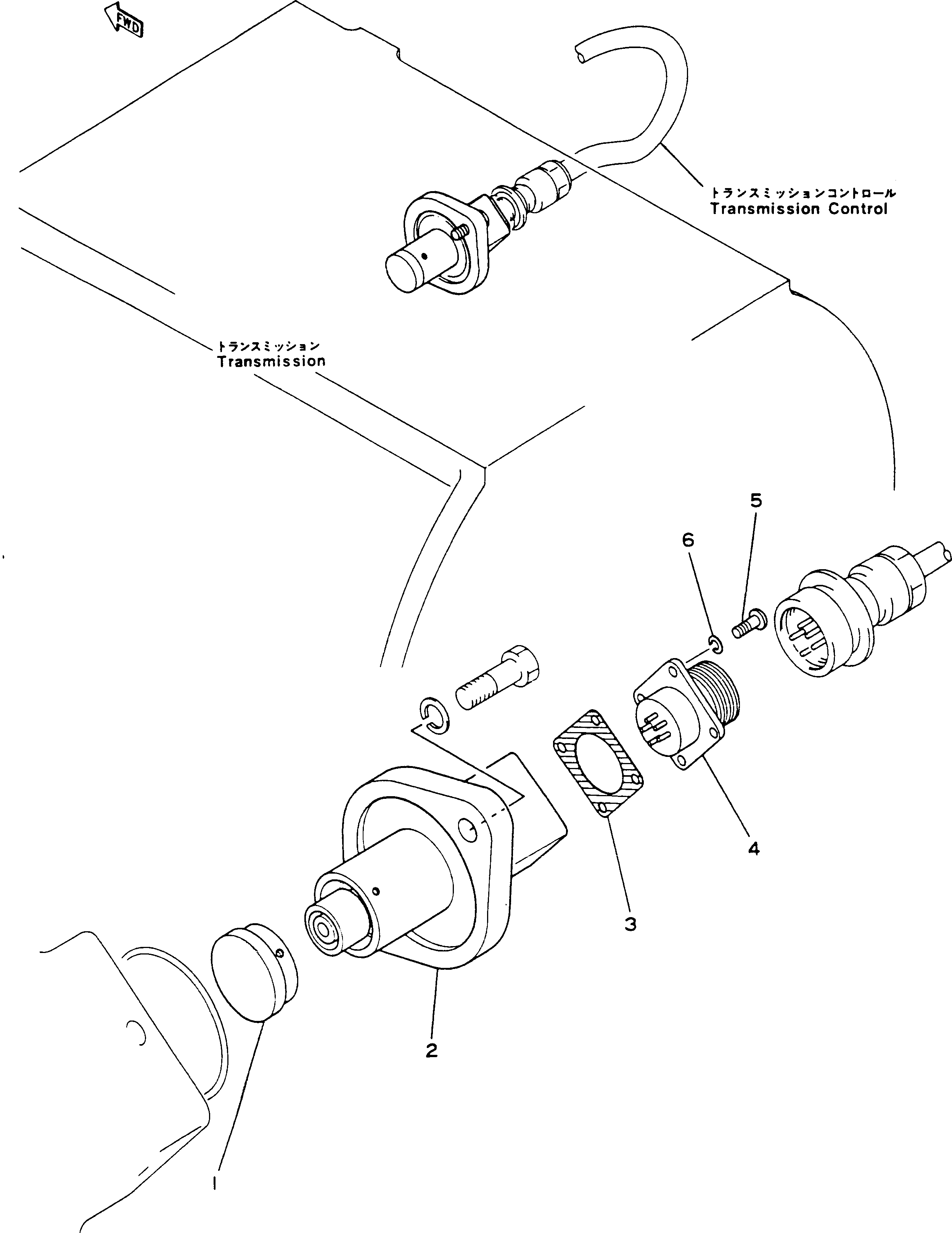 Komatsu parts book diagram for HD780-1 S/N 1002-UP: SPEED SENSOR