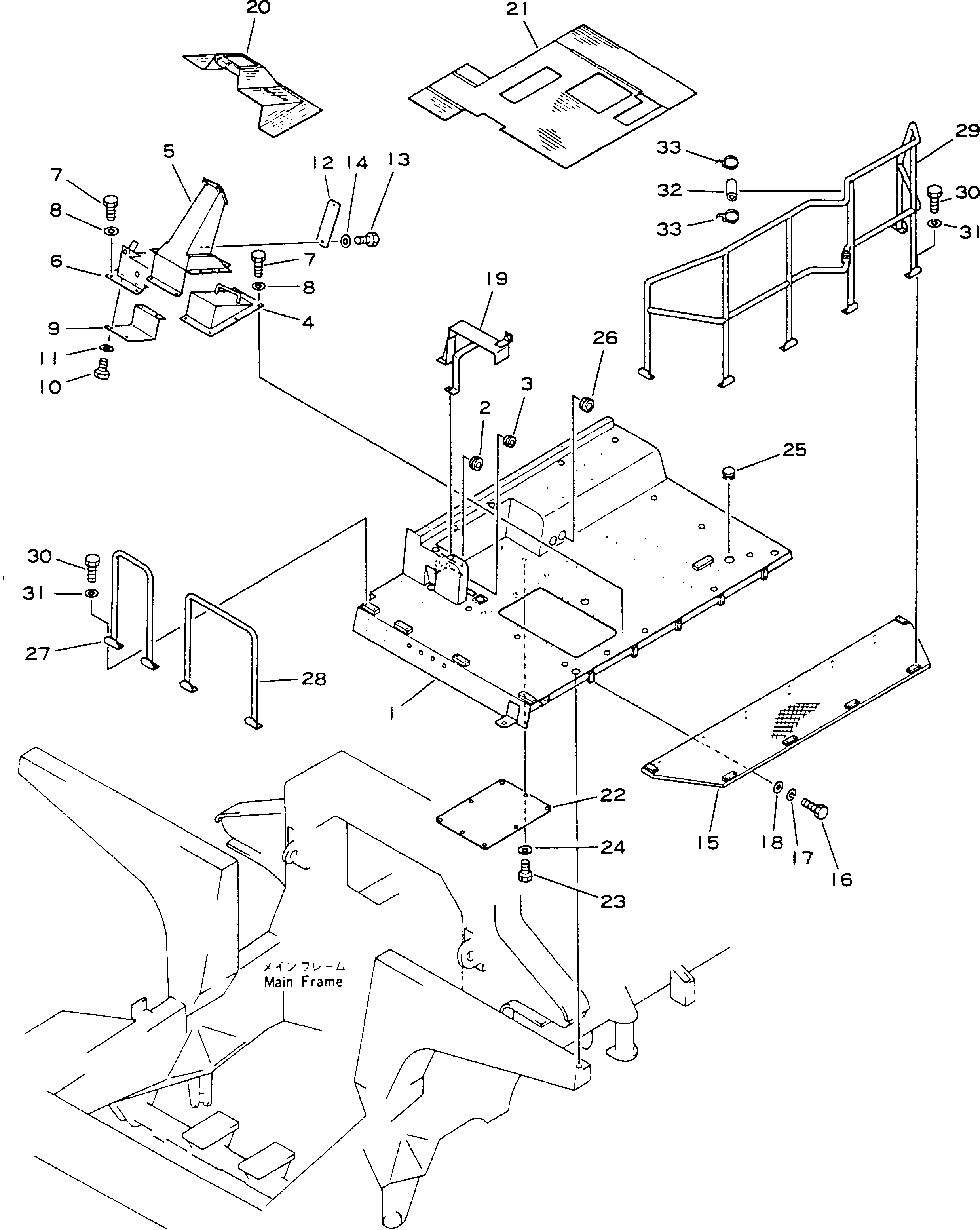 Komatsu parts book diagram for HD780-1 S/N 1002-UP: SHEET COWLING AND GUARD (4/5)