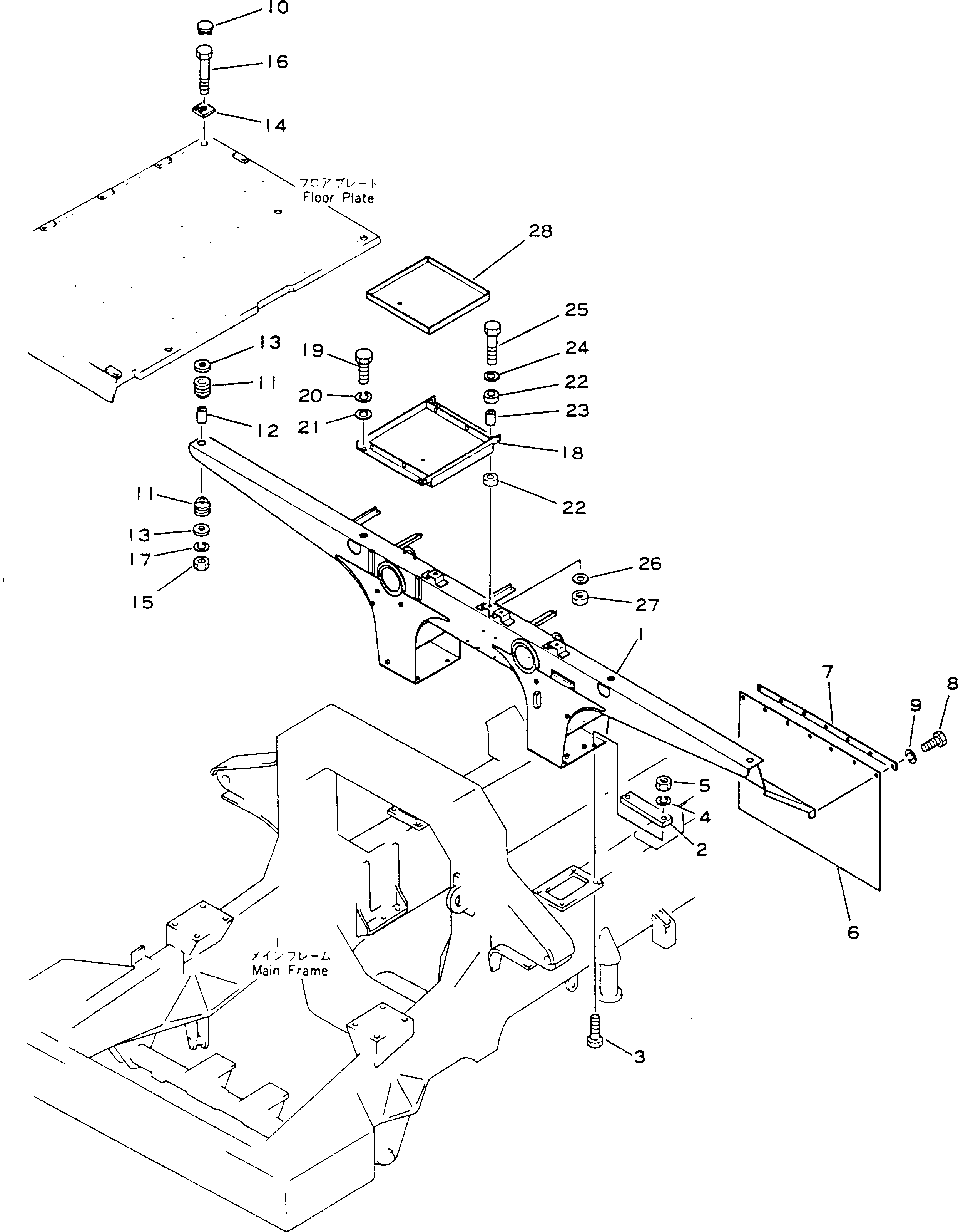 Komatsu parts book diagram for HD780-1 S/N 1002-UP: SHEET COWLING AND GUARD (5/5)
