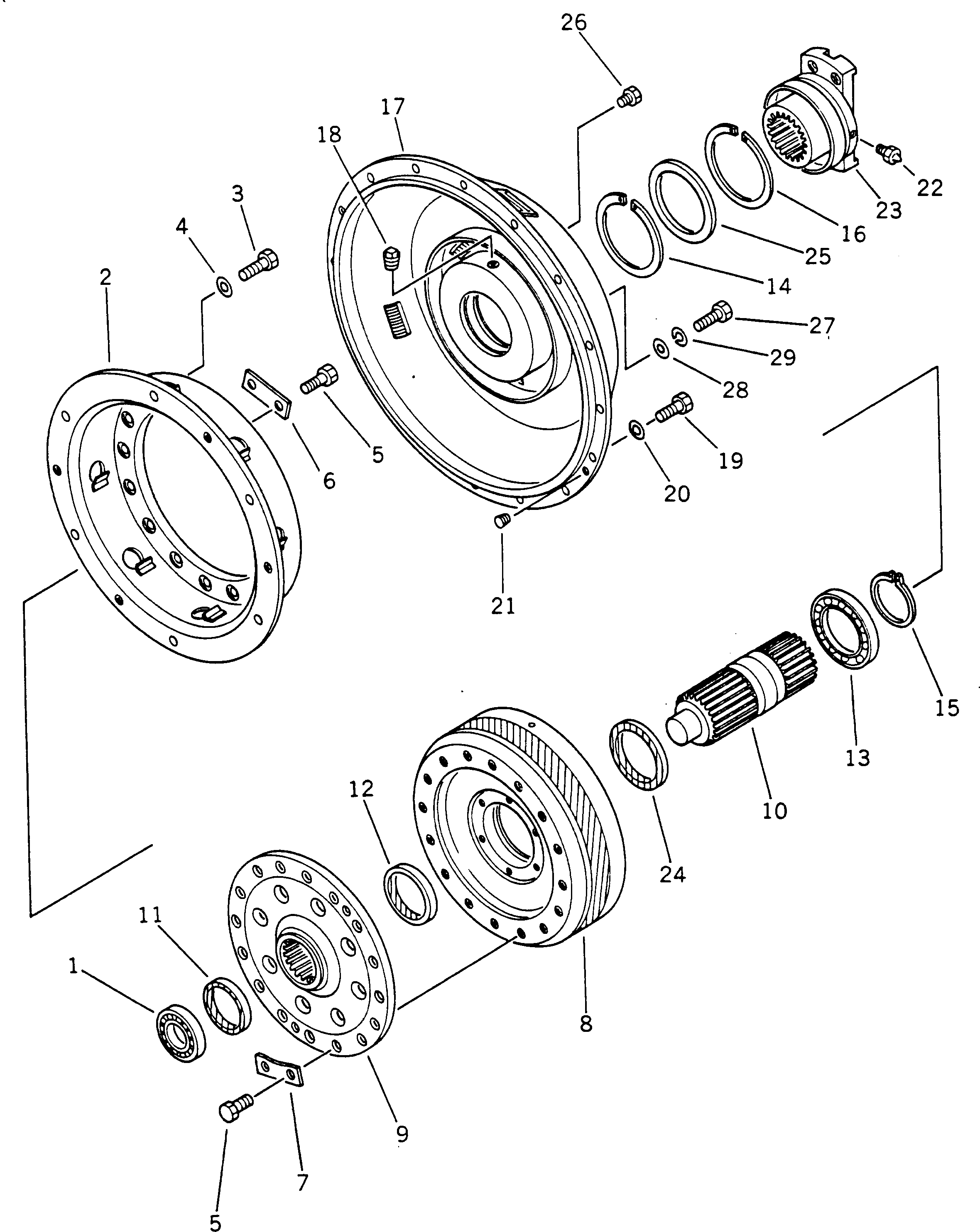 Dump Trucks Komatsu / HD785-1S S/N 1002-UP(hd785-0r) / ENGINE OUTPUT SHAFT(030020 : 104)