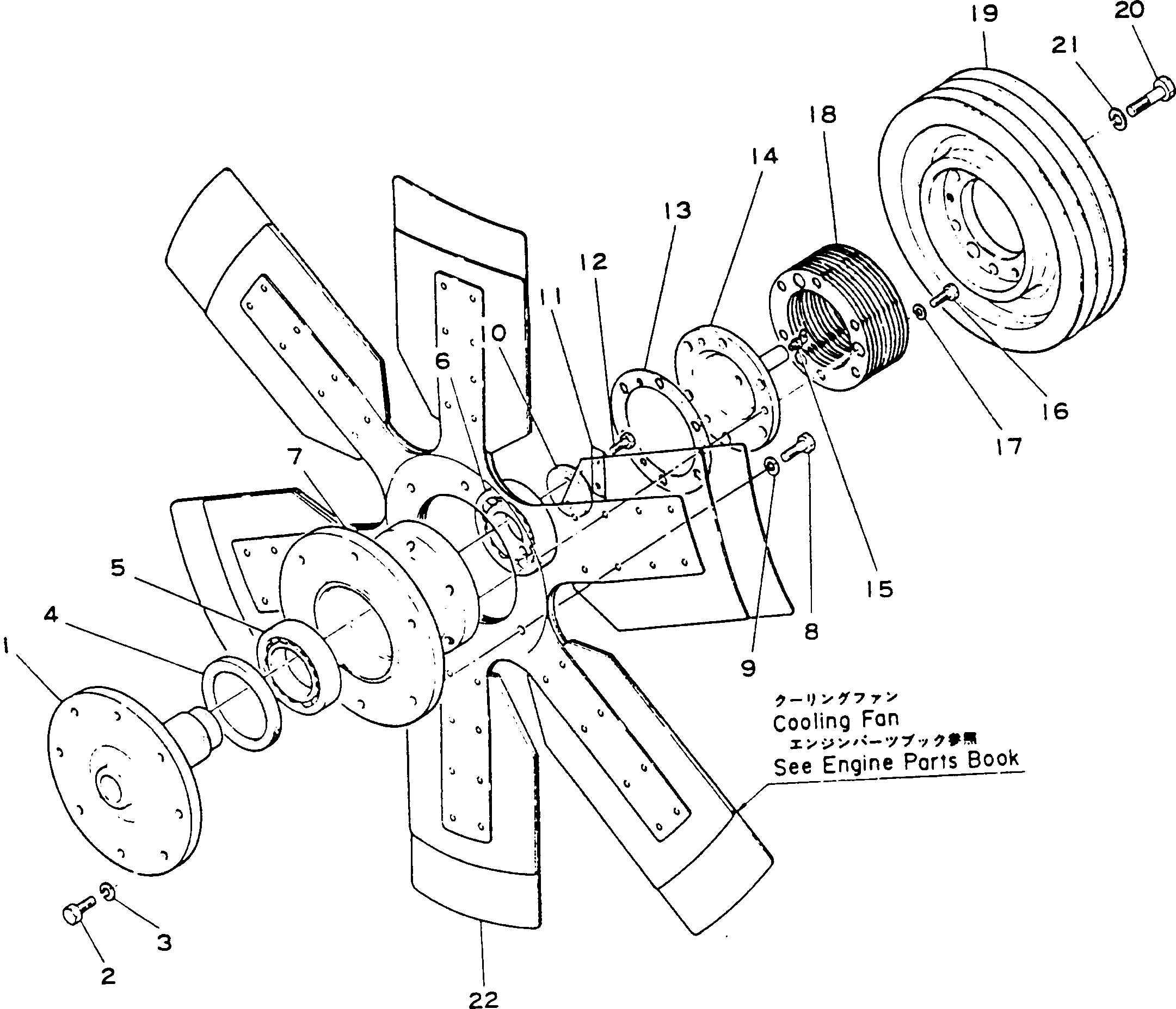 Dump Trucks Komatsu / HD785-1S S/N 1002-UP(hd785-0r) / COOLING FAN AND PULLEY(030160 : 143)