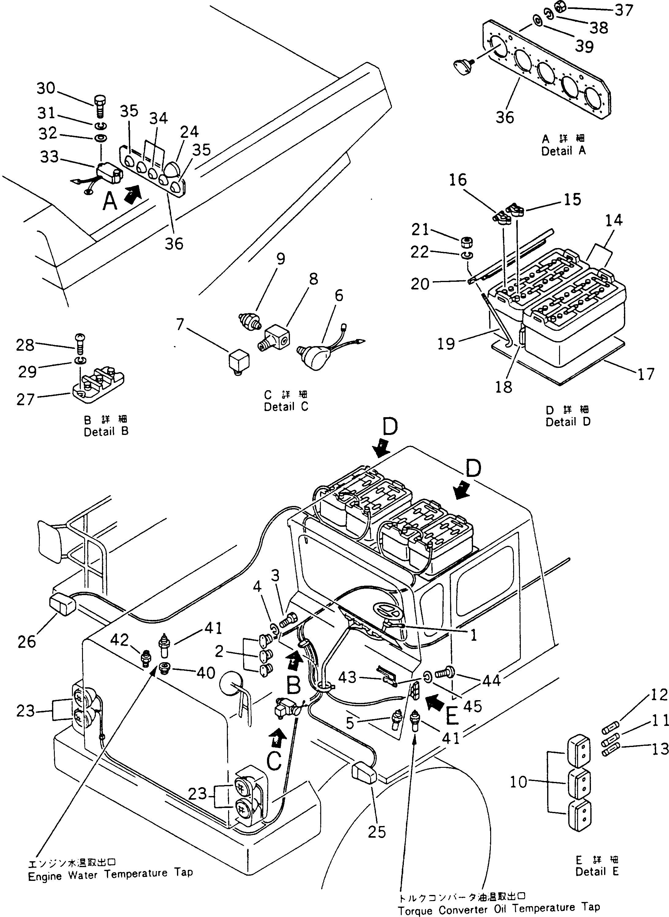 Dump Trucks Komatsu / HD785-1S S/N 1002-UP(hd785-0r) / BATTERY AND RELAY SWITCH(030180 : 153)