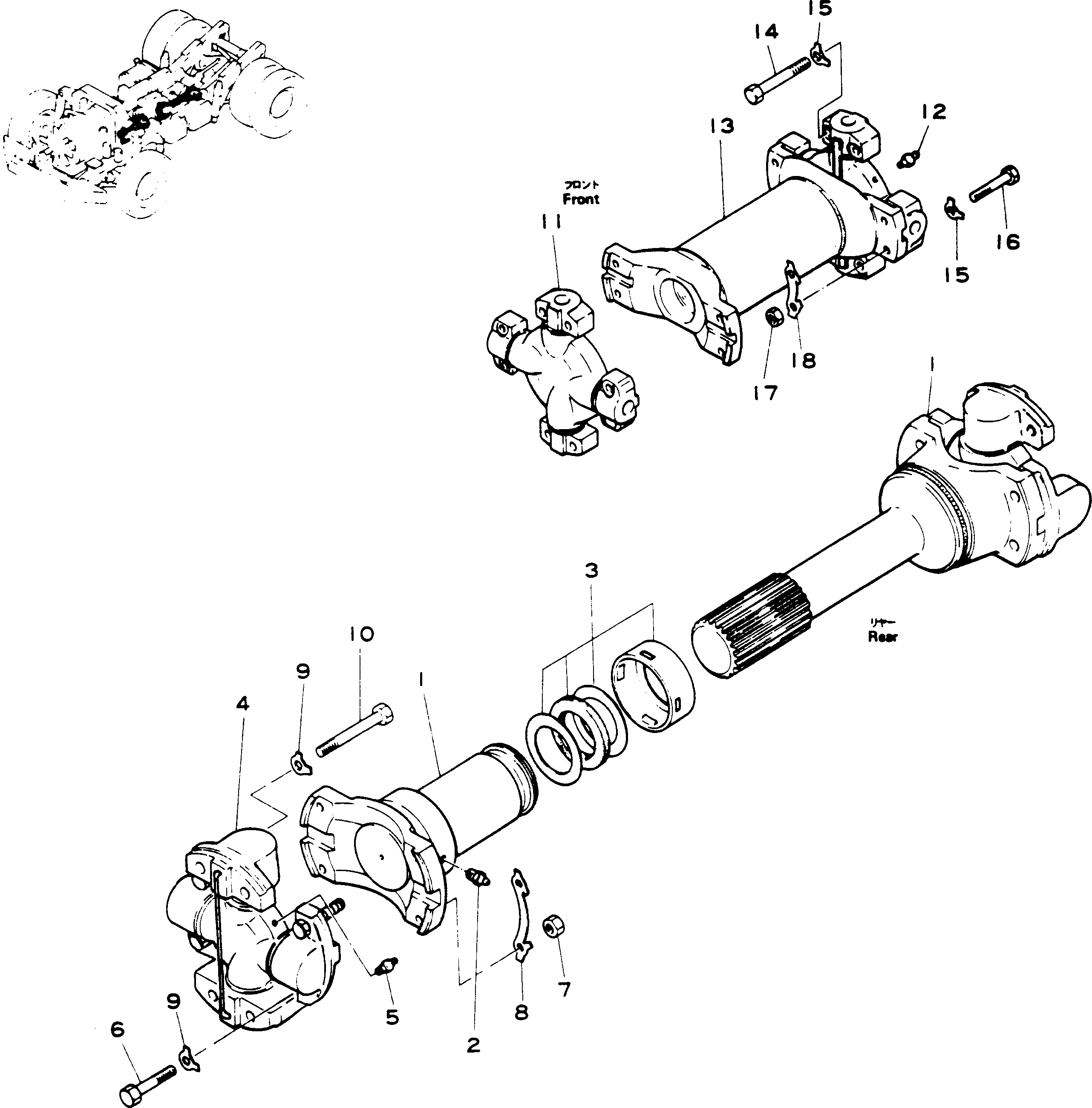 Dump Trucks Komatsu / HD785-1S S/N 1002-UP(hd785-0r) / PROPELLER SHAFT(090010 : 303)