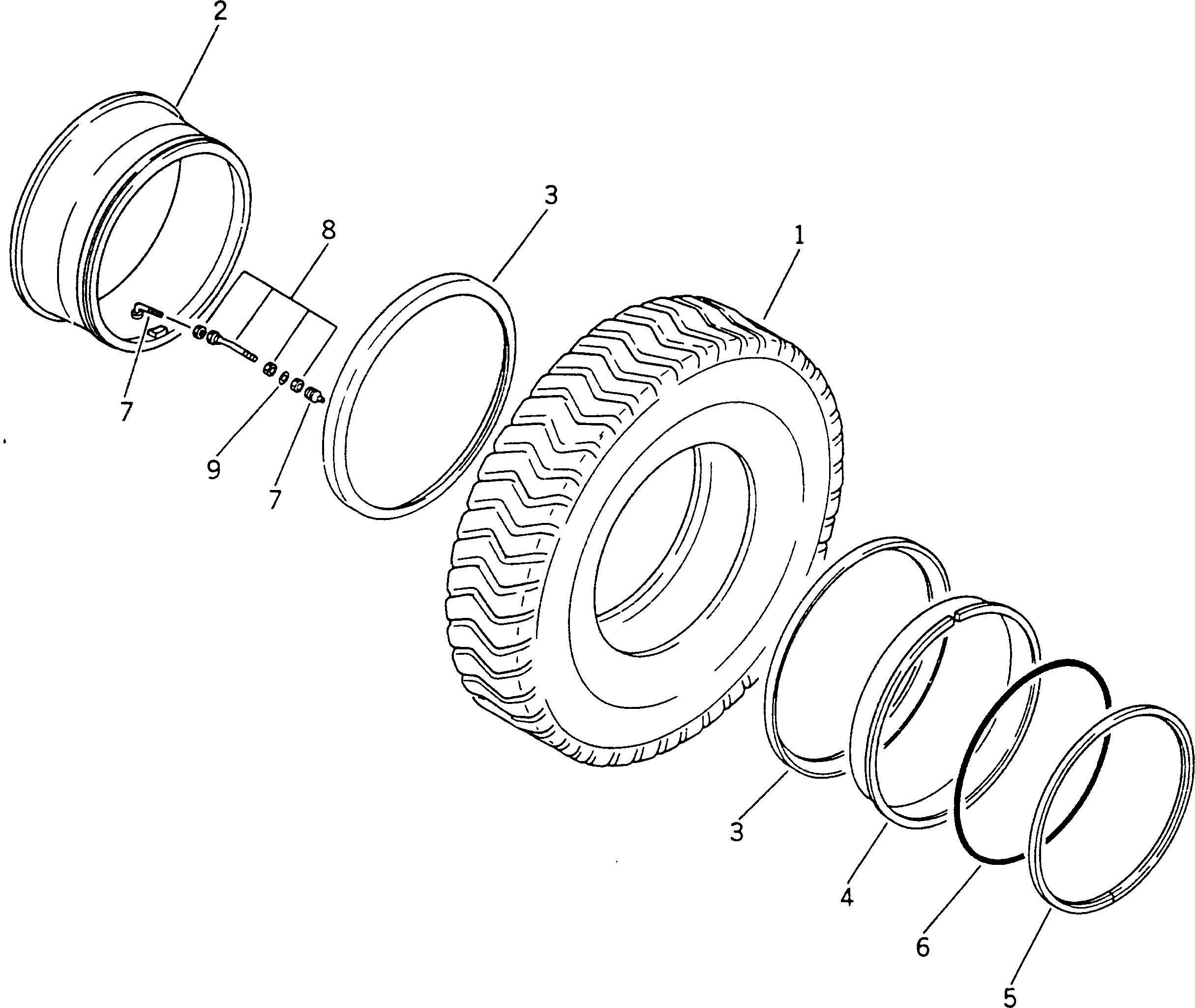 Dump Trucks Komatsu / HD785-1S S/N 1002-UP(hd785-0r) / FRONT WHEEL(090060 : 321)