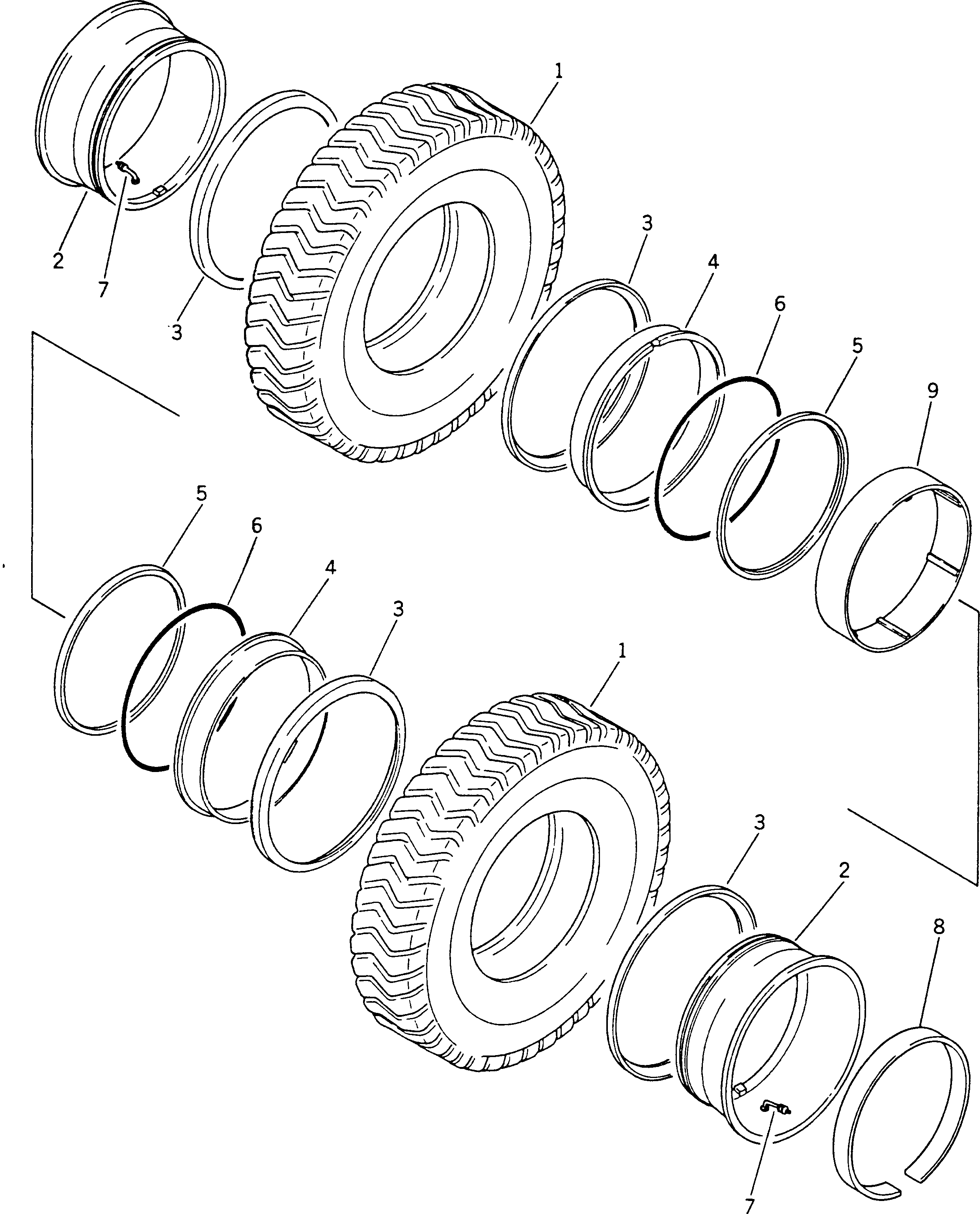 Dump Trucks Komatsu / HD785-1S S/N 1002-UP(hd785-0r) / REAR WHEEL(090070 : 323)