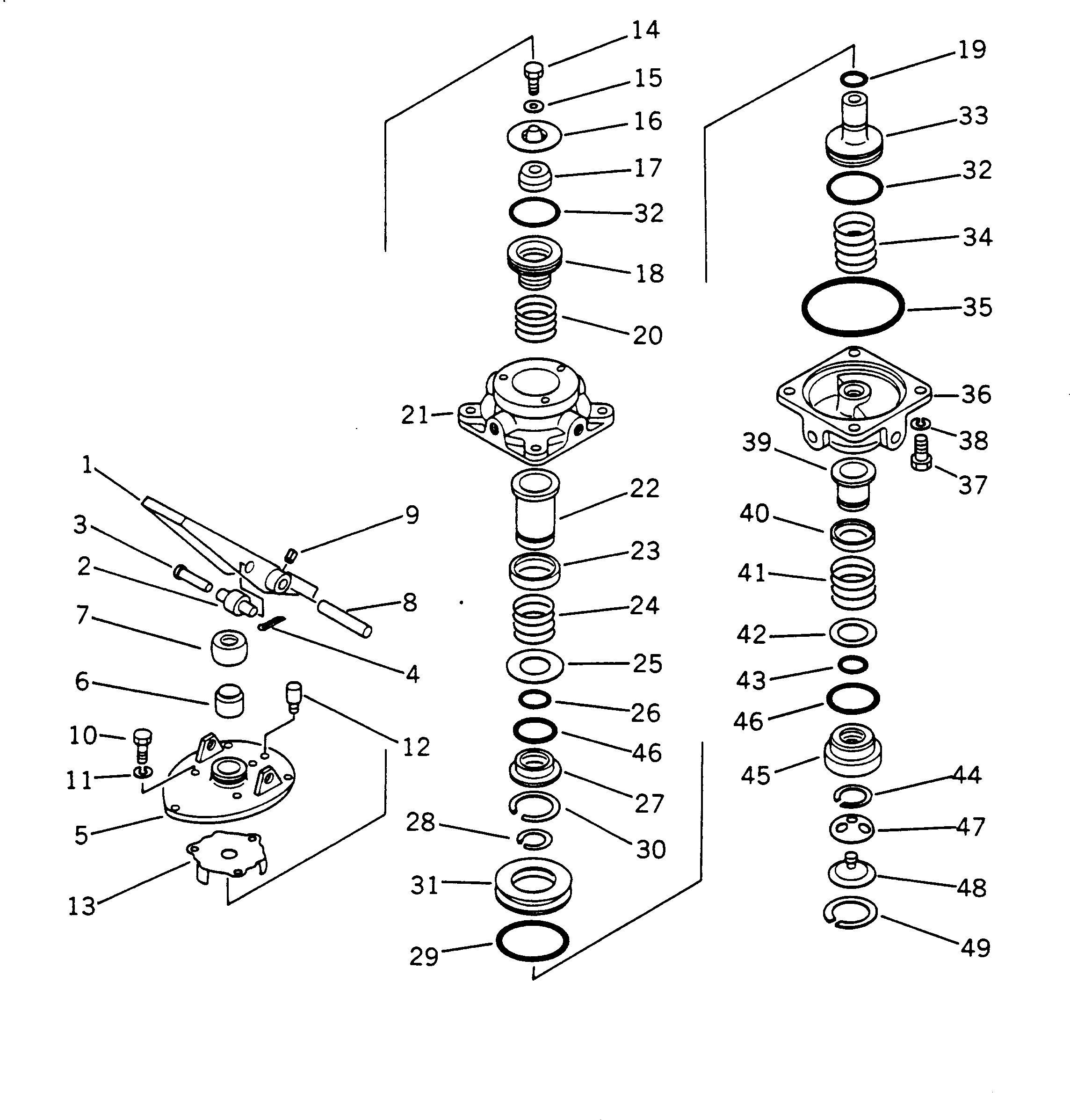 Dump Trucks Komatsu / HD785-1S S/N 1002-UP(hd785-0r) / TREADLE AND BRAKE VALVE(090110 : 341)