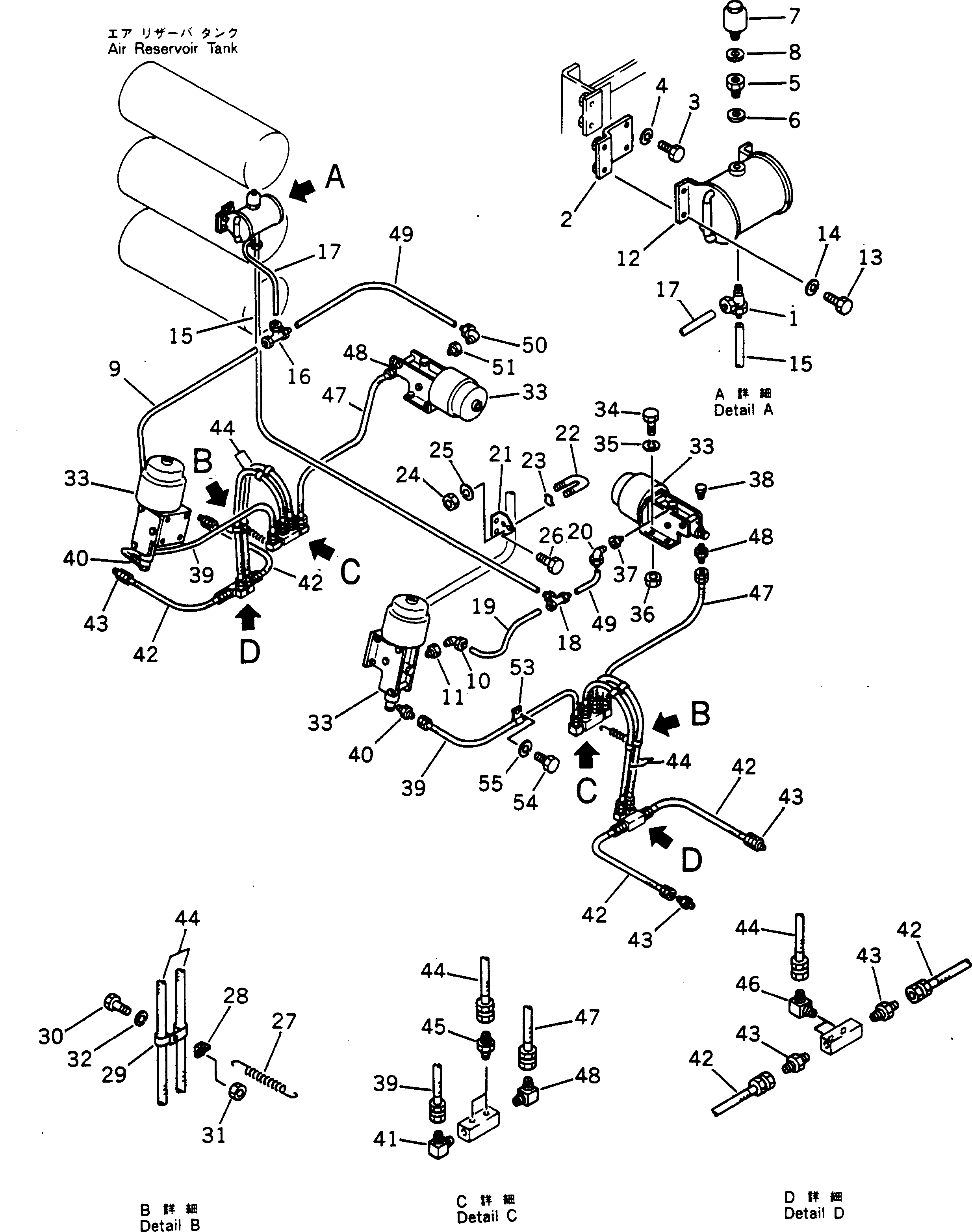 Dump Trucks Komatsu / HD785-1S S/N 1002-UP(hd785-0r) / FRONT BRAKE OIL PIPING(090240 : 367)