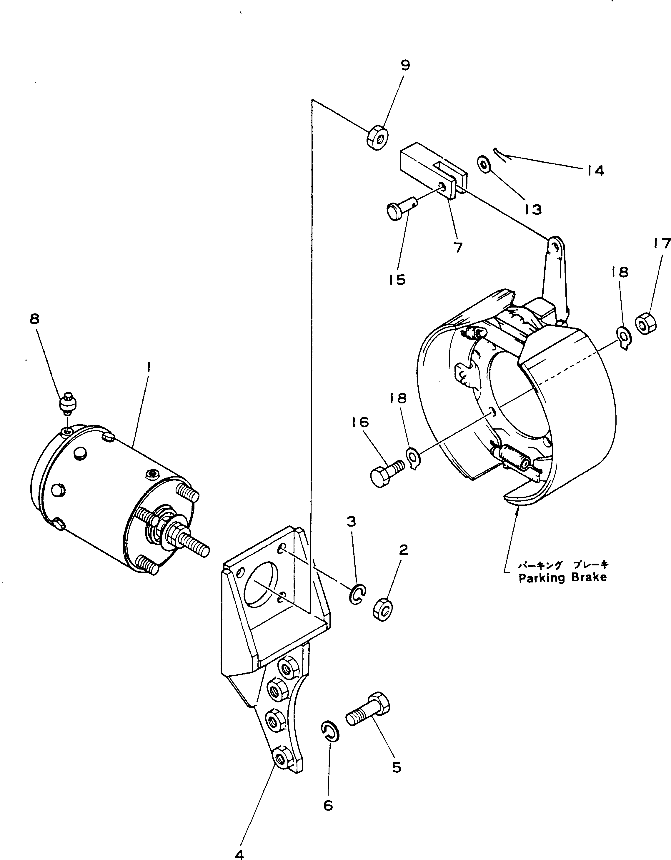 Dump Trucks Komatsu / HD785-1S S/N 1002-UP(hd785-0r) / PARKING BRAKE ACTUATOR AND LINKAGE(090260 : 371)