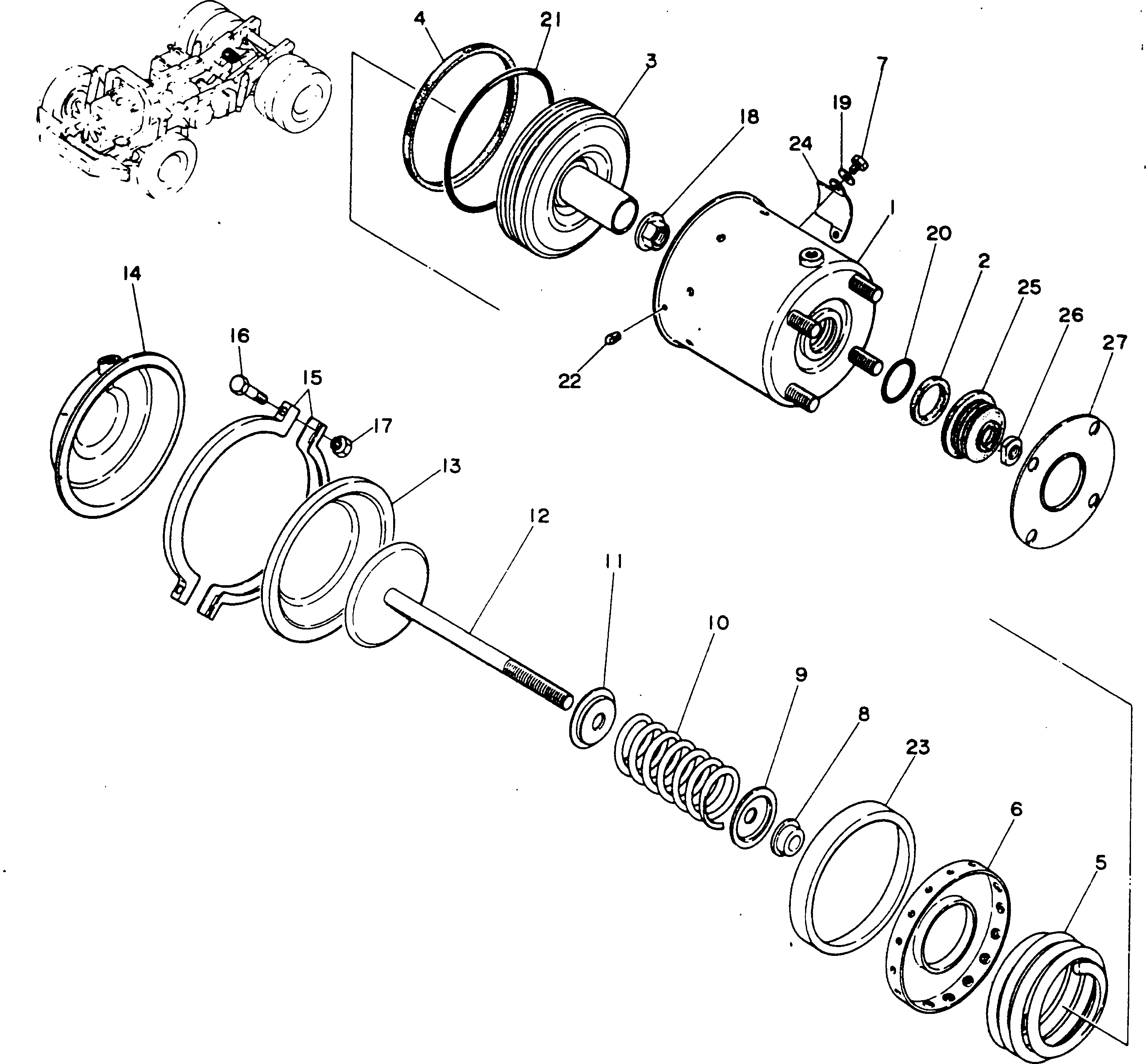 Dump Trucks Komatsu / HD785-1S S/N 1002-UP(hd785-0r) / PARKING BRAKE ACTUATOR(090270 : 372)