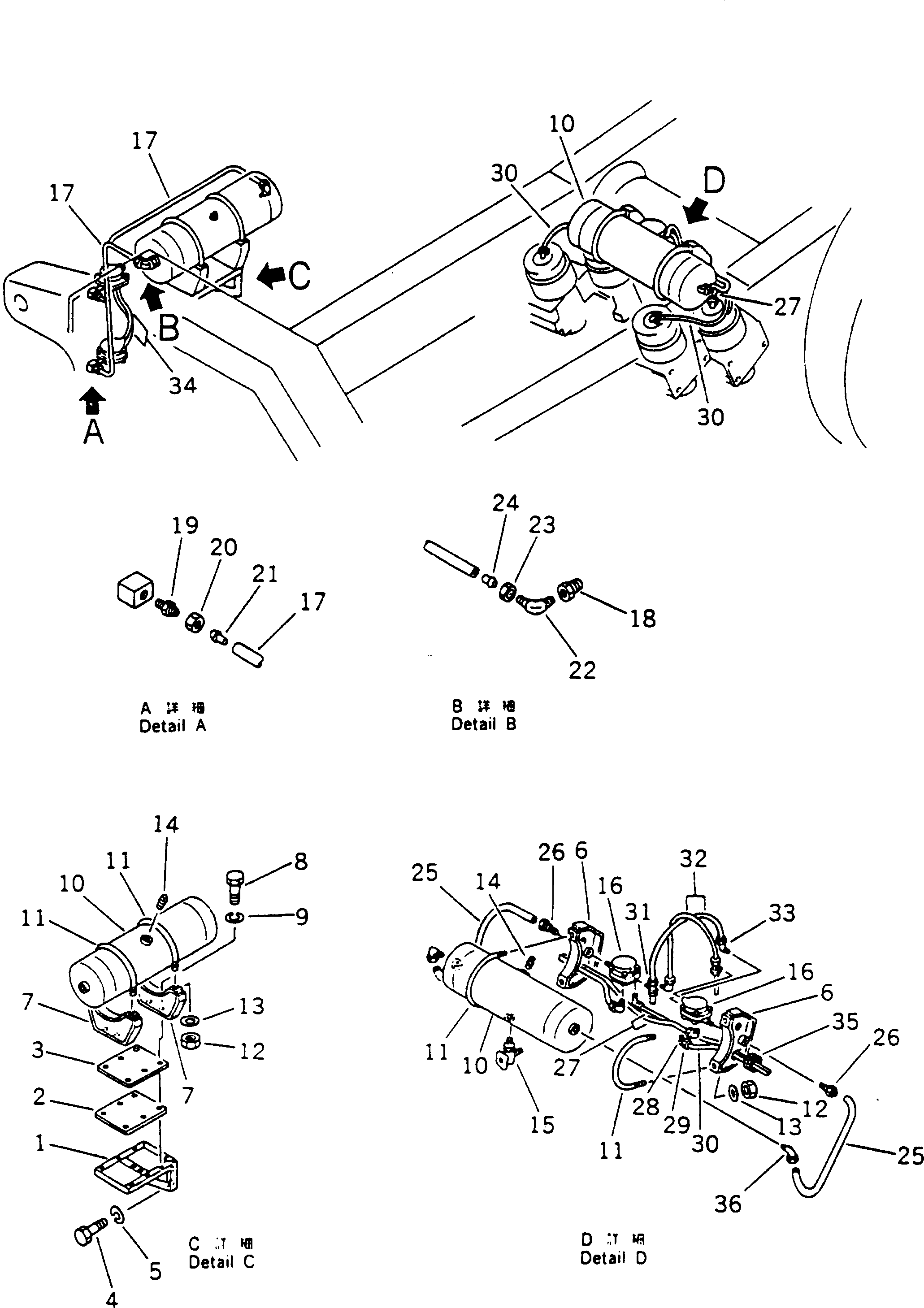 Dump Trucks Komatsu / HD785-1S S/N 1002-UP(hd785-0r) / EMERGENCY BRAKE(090280 : 374)