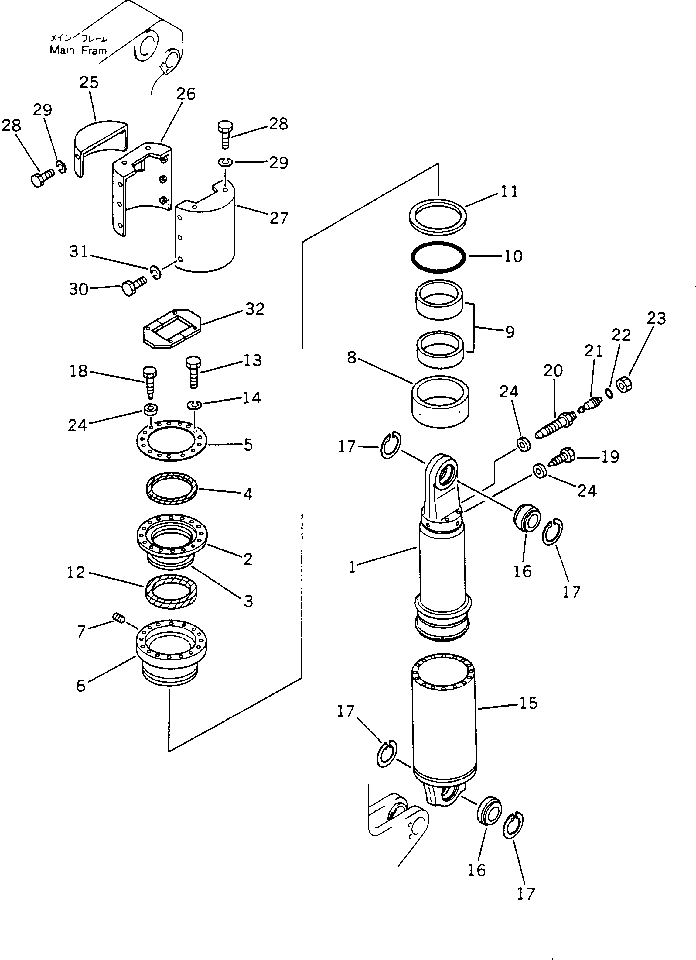 Dump Trucks Komatsu / HD785-1S S/N 1002-UP(hd785-0r) / HYDRO-PNEUMATIC REAR SUSPENSION CYLINDER(150030 : 512)