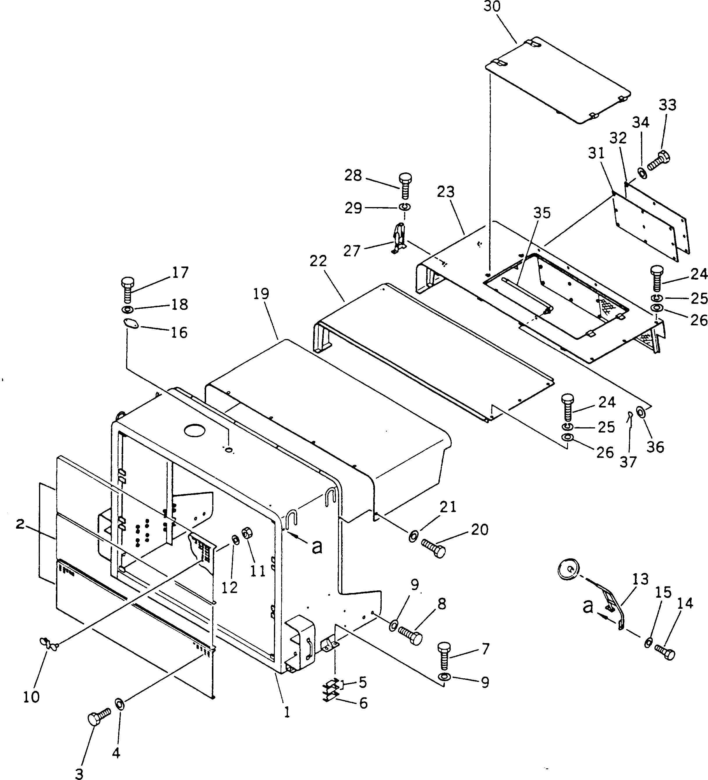 Dump Trucks Komatsu / HD785-1S S/N 1002-UP(hd785-0r) / SHEET COWLING AND GUARD (1/5)(150070 : 521)