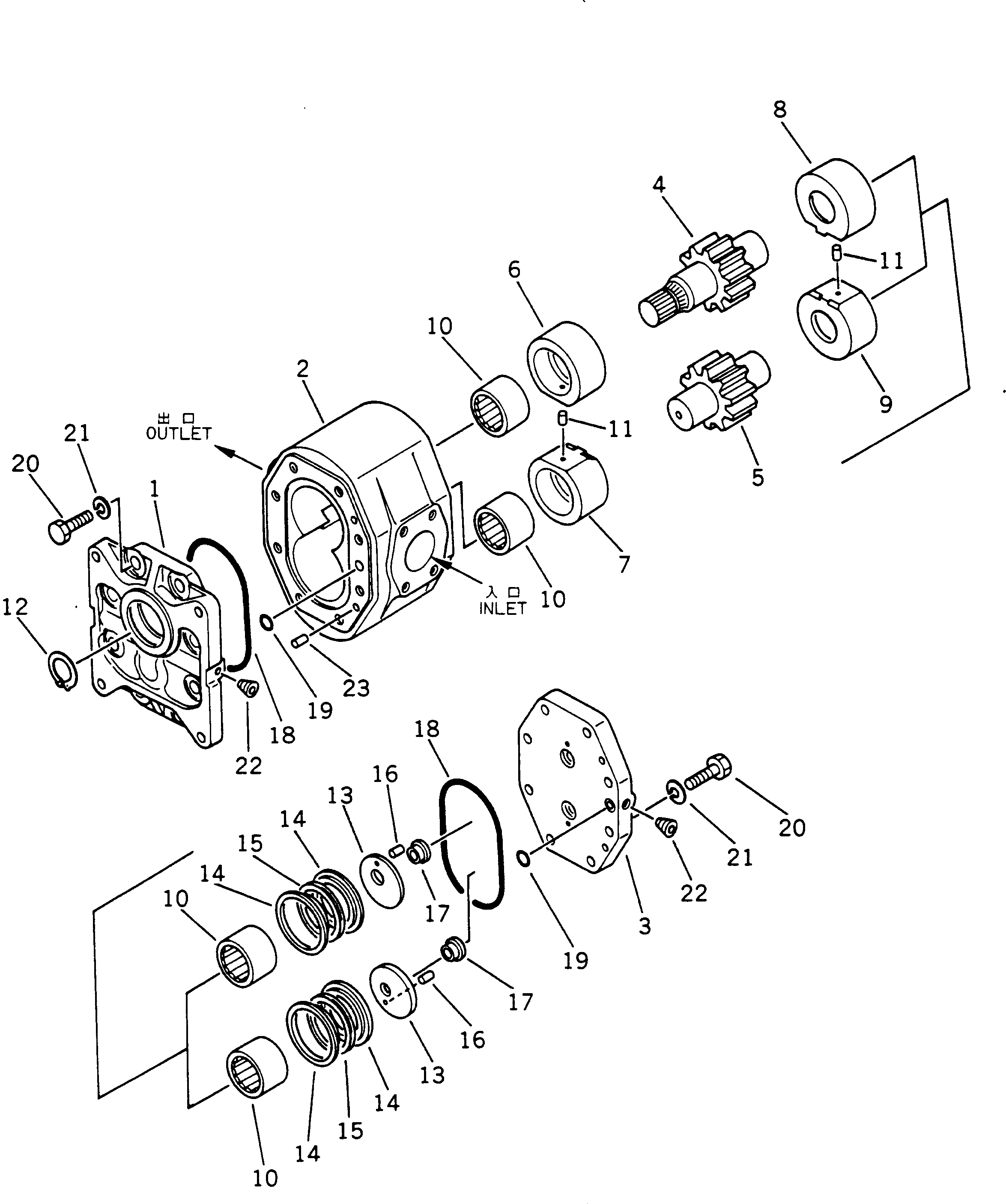 Dump Trucks Komatsu / HD785-1S S/N 1002-UP(hd785-0r) / RETARDER PUMP (2/2)(180050 : 608)