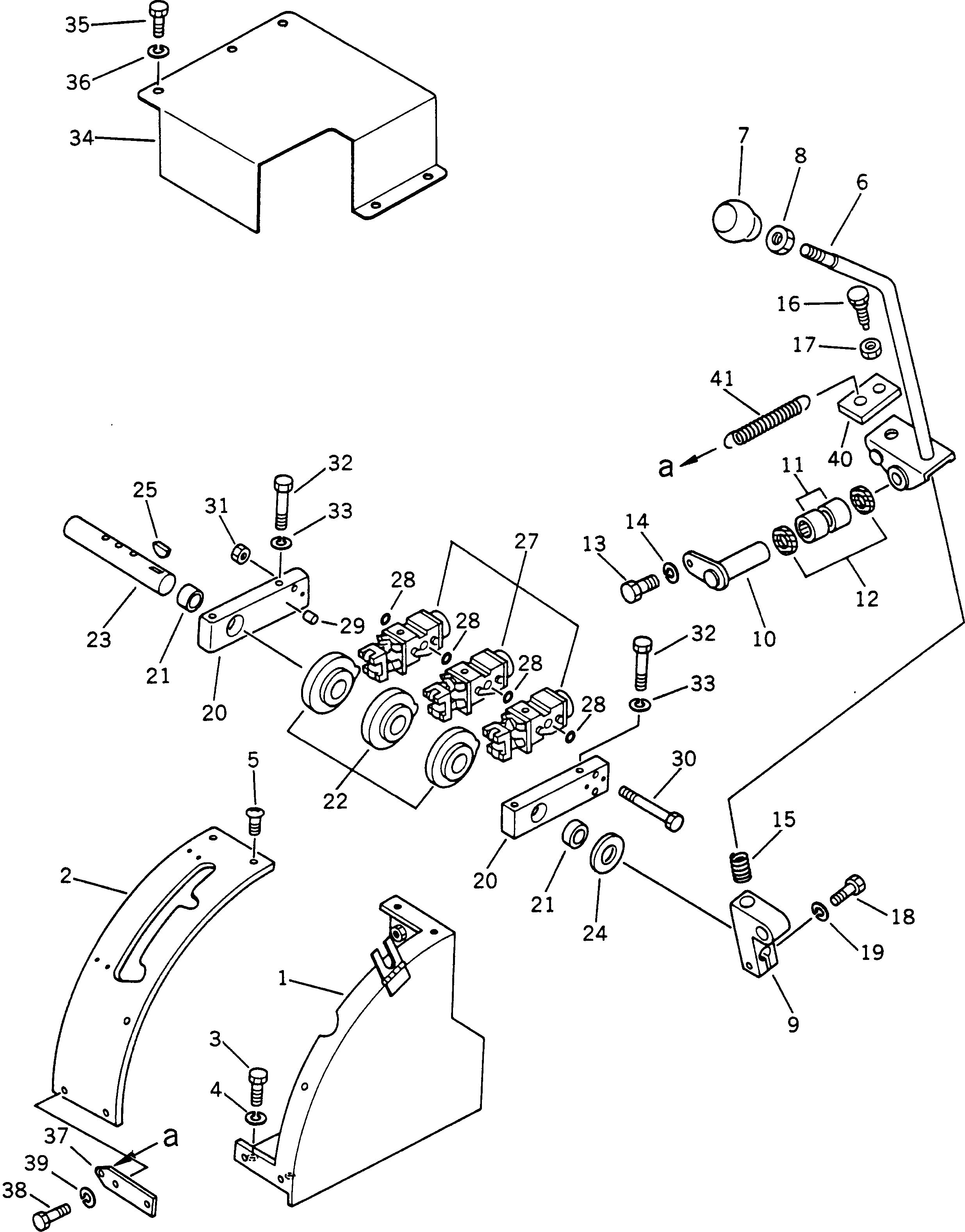 Dump Trucks Komatsu / HD785-1S S/N 1002-UP(hd785-0r) / DUMP LEVER AND LINKAGE (1/2)(180190 : 663)