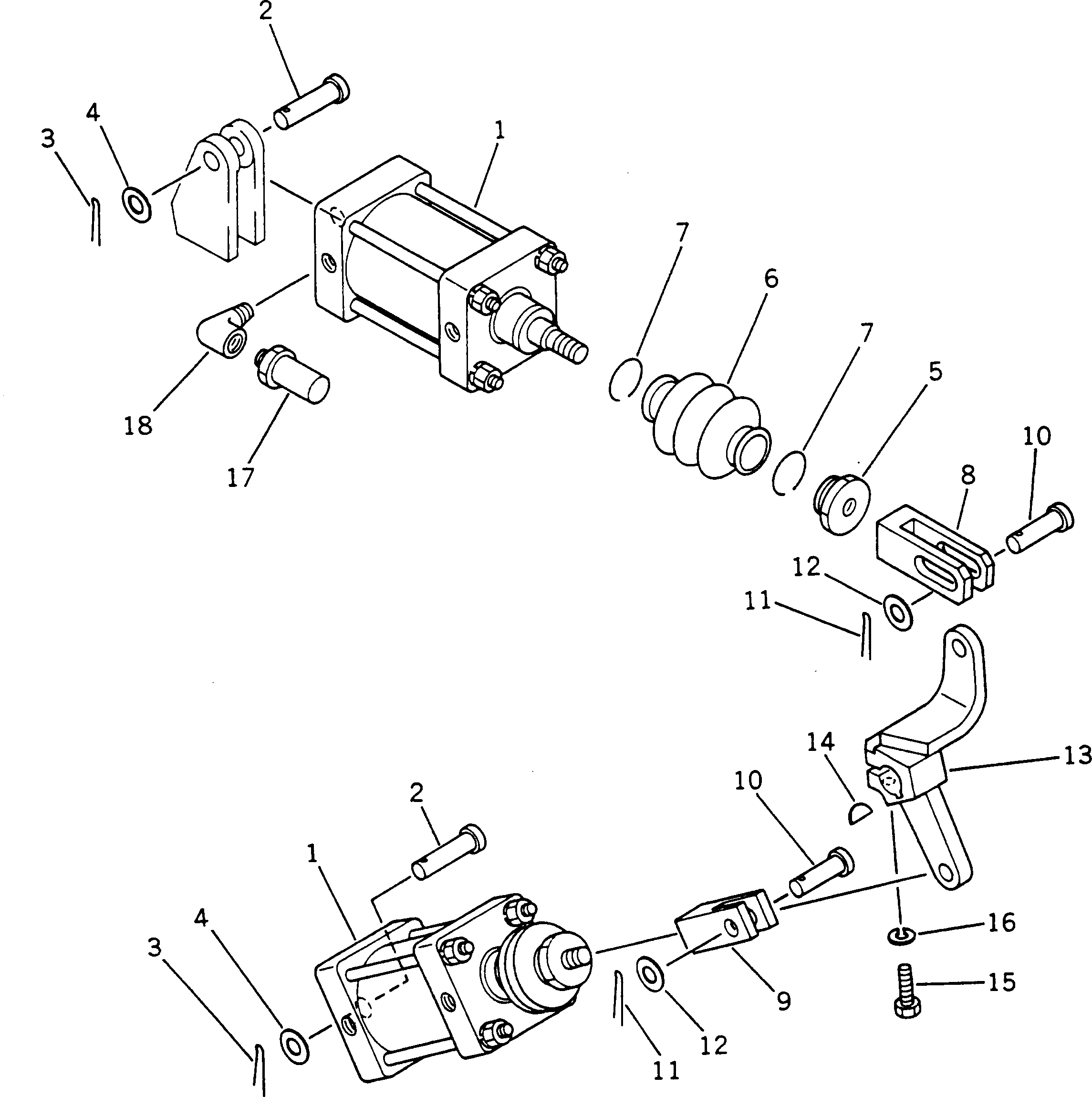 Dump Trucks Komatsu / HD785-1S S/N 1002-UP(hd785-0r) / DUMP LEVER AND LINKAGE (2/2)(180200 : 664)