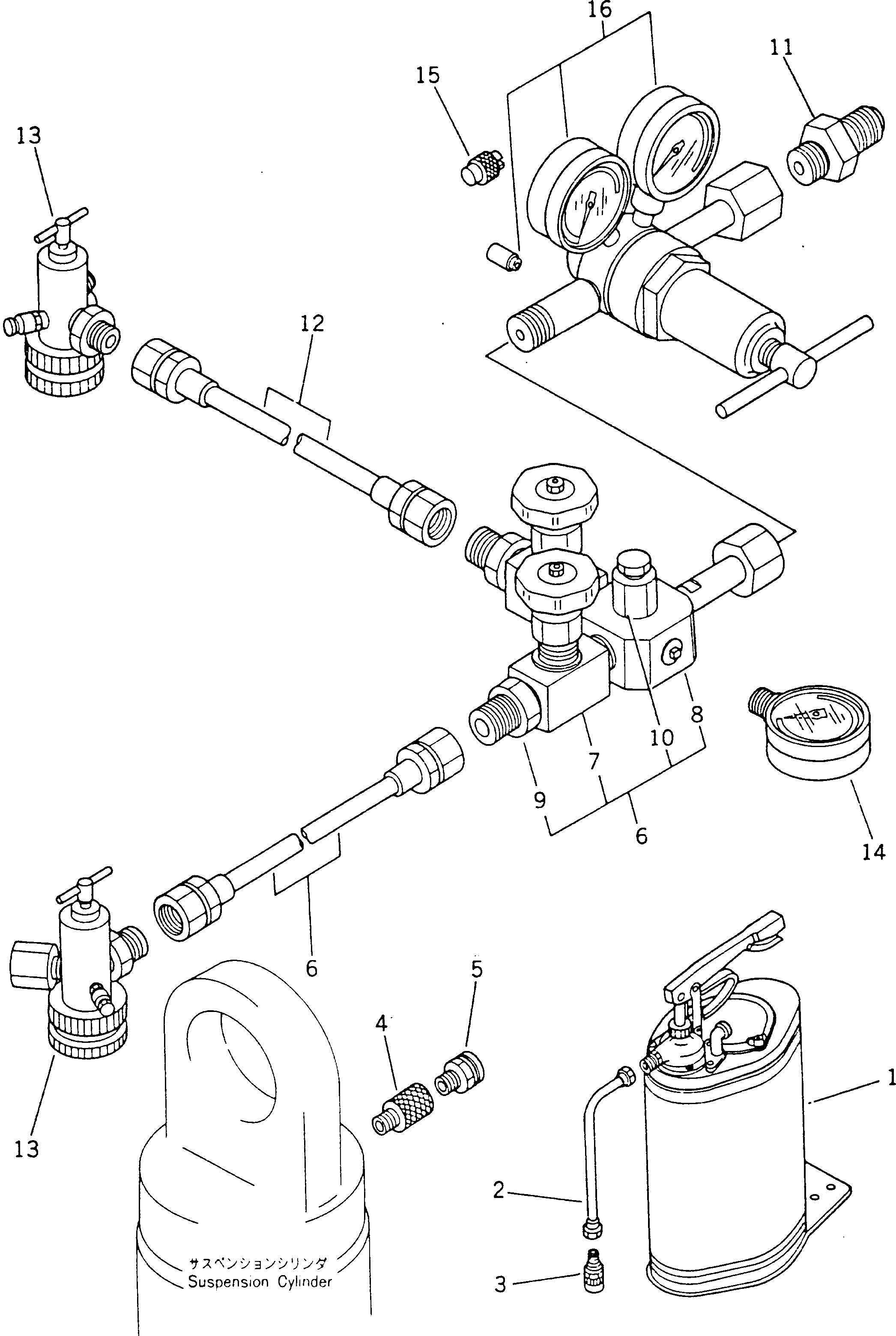 Dump Trucks Komatsu / HD785-1S S/N 1002-UP(hd785-0r) / SUSPENSION OIL ADJUSTING TOOL(240050 : 845)