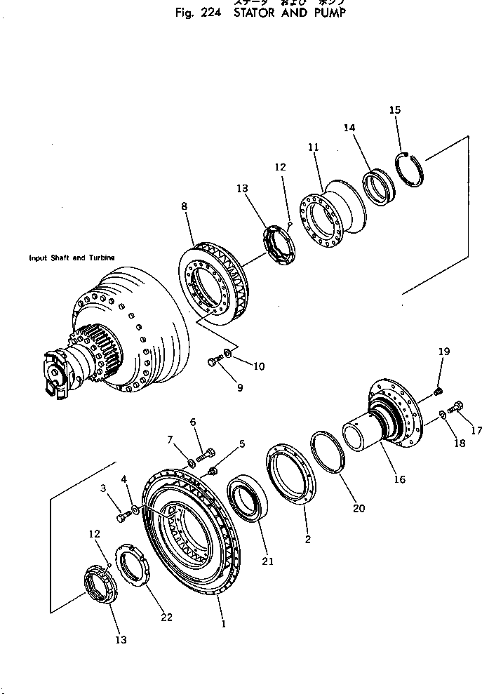 Dump Trucks Komatsu / HD785-1L S/N 1101-UP(hd785-1r) / STATOR AND PUMP(#1101-1114)(060080 : 224)