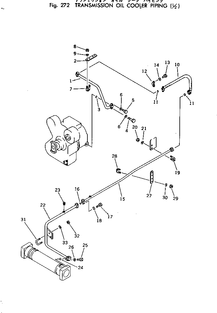 Dump Trucks Komatsu / HD785-1L S/N 1101-UP(hd785-1r) / TRANSMISSION OIL COOLER PIPING (1/2)(060400 : 272)