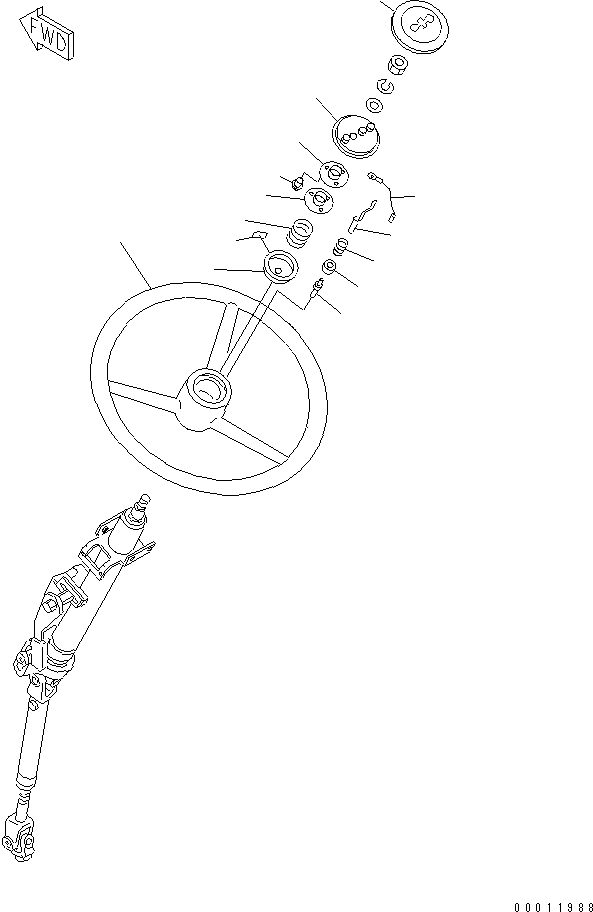Dump Trucks Komatsu / HD785-5 S/N 4001-UP(hd785-5r) / STEERING WHEEL (VINYL TYPE)(#4394-)(270930 : K3421-01A0)