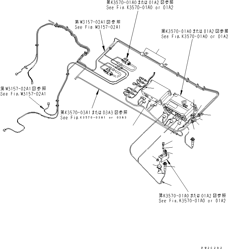 Dump Trucks Komatsu / HD785-5 S/N 4001-UP(hd785-5r) / VEHICLE HEALTH MONITORING SYSTEM (CONTROLLER WIRING)(271310 : K3570-02A2)