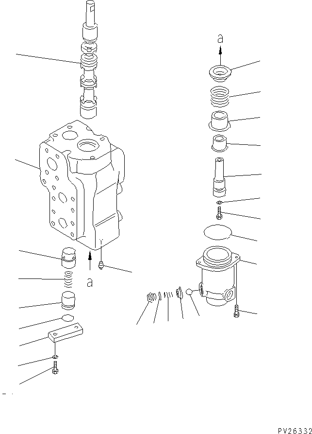 Dump Trucks Komatsu / HD785-5 S/N 4001-UP(hd785-5r) / HOIST VALVE (1/3)(510120 : Y1660-01A0)