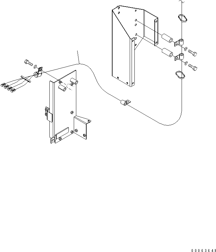 Komatsu parts book diagram for HD785-7 S/N 7001-8172: ENGINE (VEHICLE HEALTH MONITORING SYSTEM) (HARNESS)(#7169-)