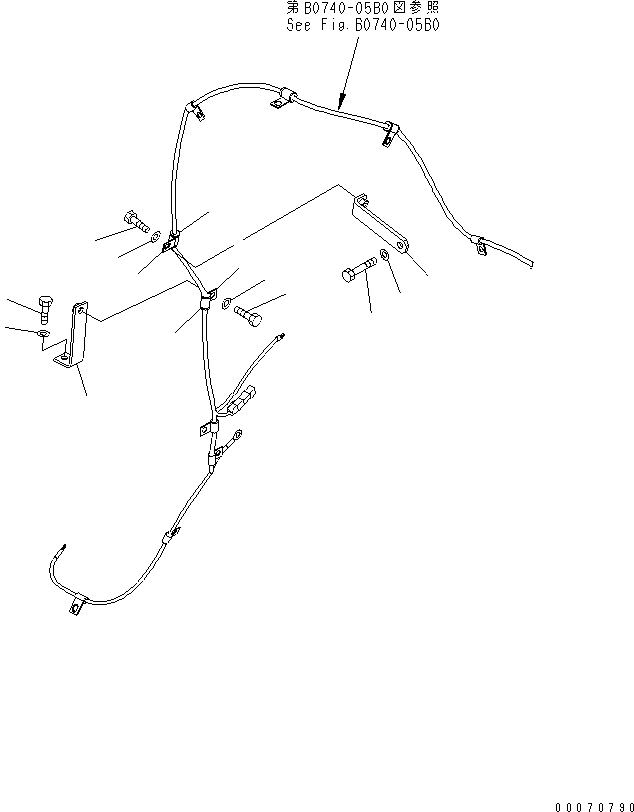 Komatsu parts book diagram for HD785-7 S/N 7001-8172: ENGINE PRE-LUBE SYSTEM (WIRING HARNESS) (3/4)(#7169-)