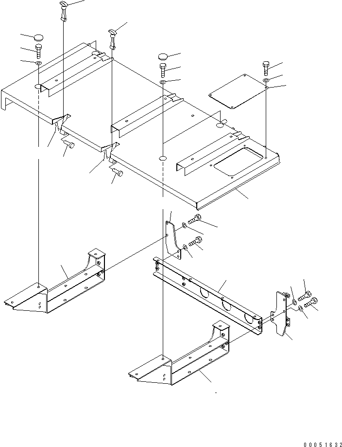 Komatsu parts book diagram for HD785-7 S/N 7001-8172: REAR HOOD(#7001-7168)