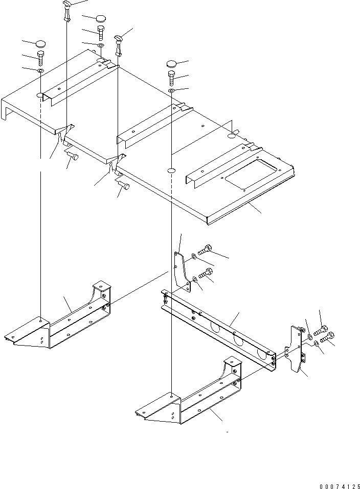 Komatsu parts book diagram for HD785-7 S/N 7001-8172: REAR HOOD (FOR EXHAUST BRAKE) (SAND PROTECTION)(#7169-)