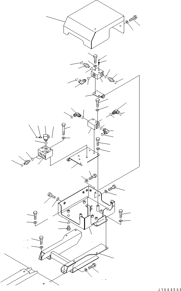 Komatsu parts book diagram for HD785-7 S/N 7001-8172: BRAKE LINE (VALVE BOX) (FOR WITH ABS)(#7169-)