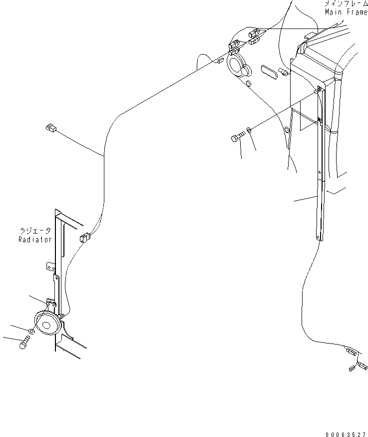Komatsu parts book diagram for HD785-7 S/N 7001-8172: ELECTRICAL SYSTEM (HORN AND BRACKET)(#7169-)