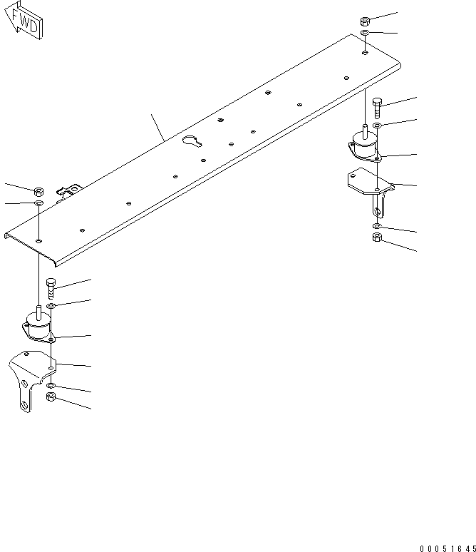 Komatsu parts book diagram for HD785-7 S/N 7001-8172: REAR LAMP (BRACKET)(#7001-7168)