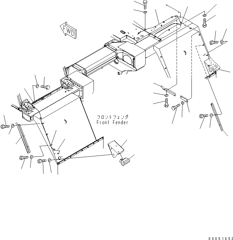 Komatsu parts book diagram for HD785-7 S/N 7001-8172: SIDE LAMP(#7001-7168)
