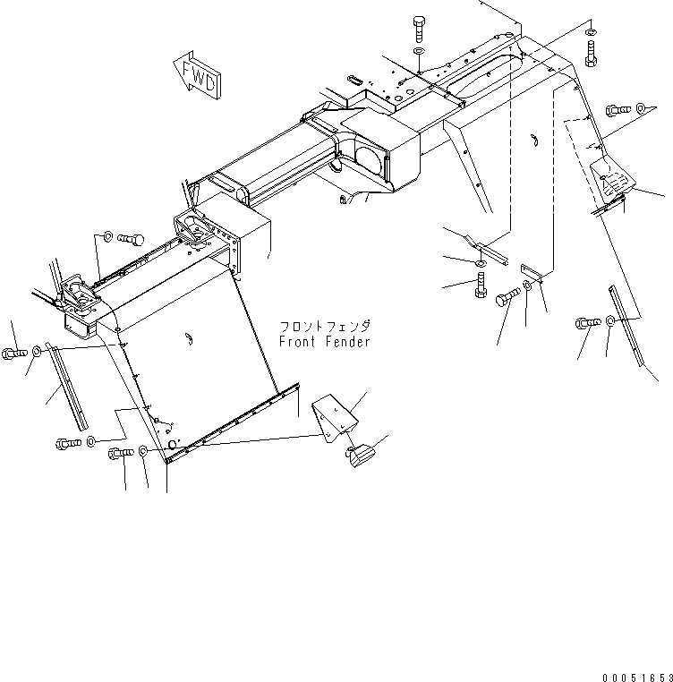 Komatsu parts book diagram for HD785-7 S/N 7001-8172: SIDE LAMP (FOR PAYLORD MATAR)(#7001-7168)