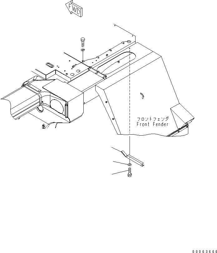 Komatsu parts book diagram for HD785-7 S/N 7001-8172: SIDE LAMP HARNESS COVER (FOR PAYLORD MATAR) (R.H.)(#7169-)