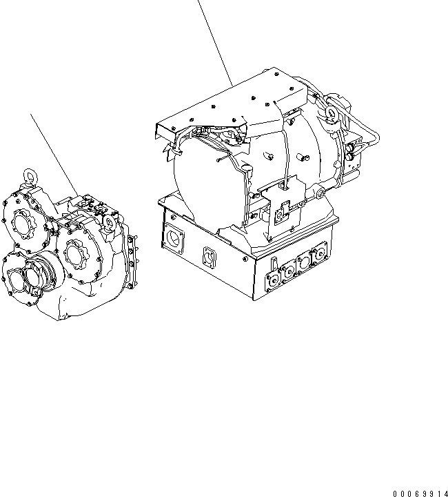 Komatsu parts book diagram for HD785-7 S/N 7001-8172: TORQUE FLOW ASS'Y(#7169-)