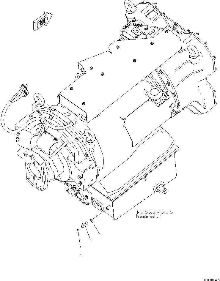 Komatsu parts book diagram for HD785-7 S/N 7001-8172: TRANSMISSION PIPING (BCV FILTER)(#7169-)