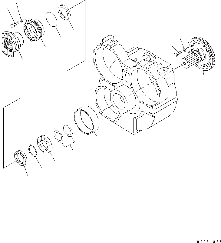 Komatsu parts book diagram for HD785-7 S/N 7001-8172: TORQUE CONVERTER (2/7) (INPUT SHAFT)(#7001-)