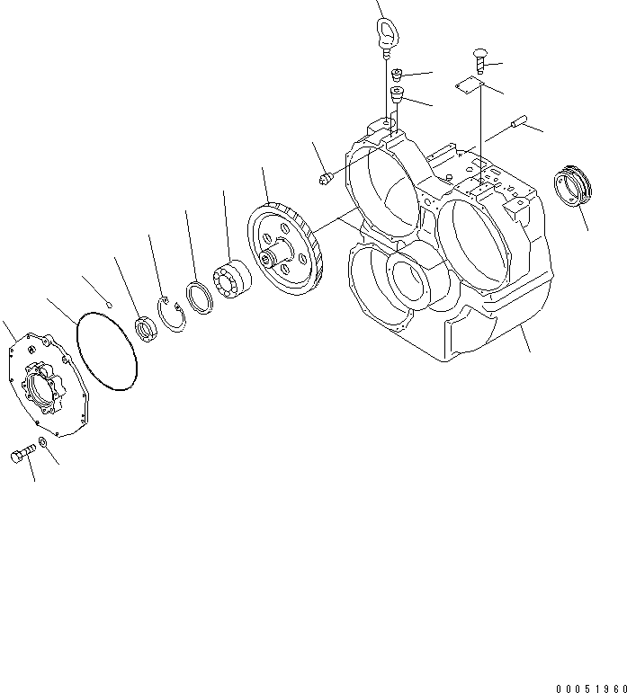 Komatsu parts book diagram for HD785-7 S/N 7001-8172: TORQUE CONVERTER (5/7) (POWER TAKE OFF)(#7001-)