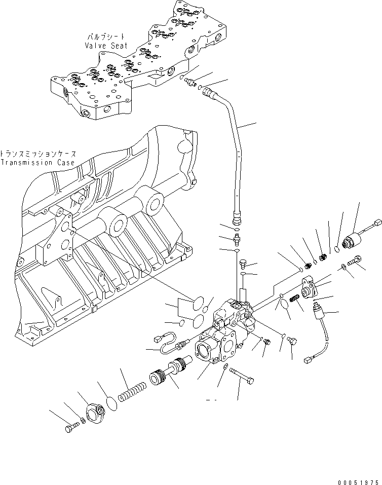 Komatsu parts book diagram for HD785-7 S/N 7001-8172: TRANSMISSION LUBRICATION VALVE(#7001-)