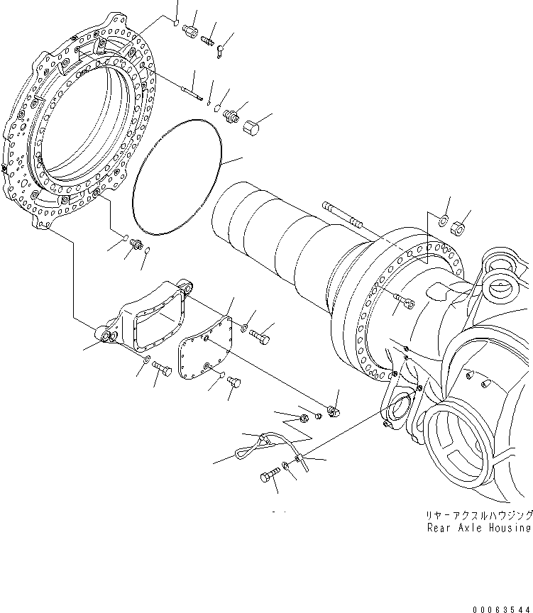 Komatsu parts book diagram for HD785-7 S/N 7001-8172: REAR AXLE (FINAL BRAKE) (R.H.) (3/3)(#7001-)
