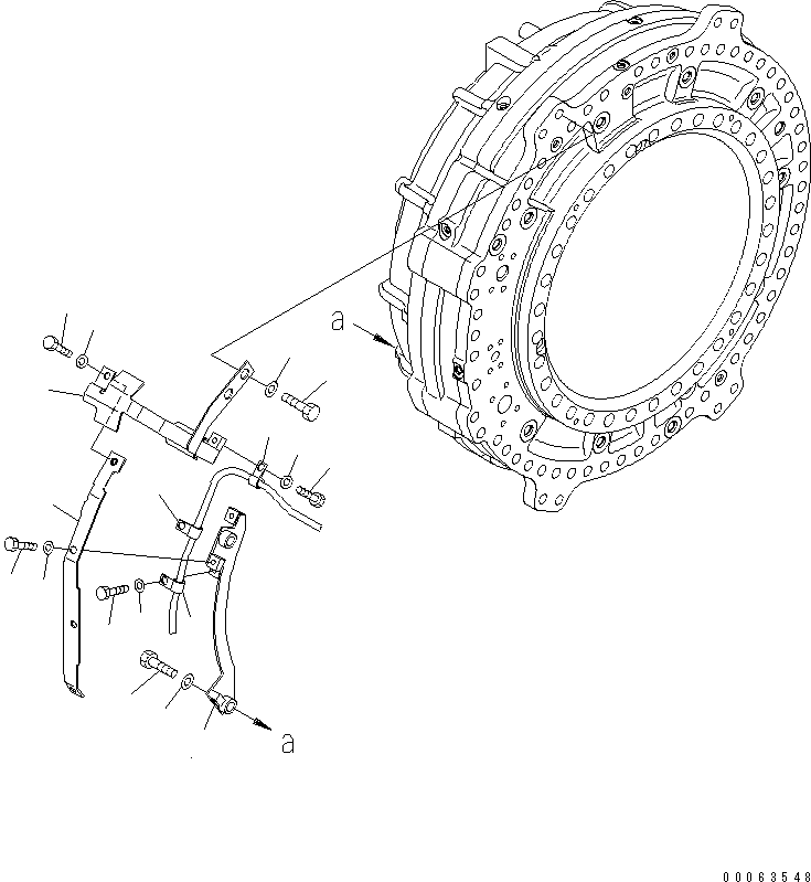 Komatsu parts book diagram for HD785-7 S/N 7001-8172: REAR AXLE (FINAL BRAKE) (R.H.) (ABS/ASR) (4/4)(#7001-)