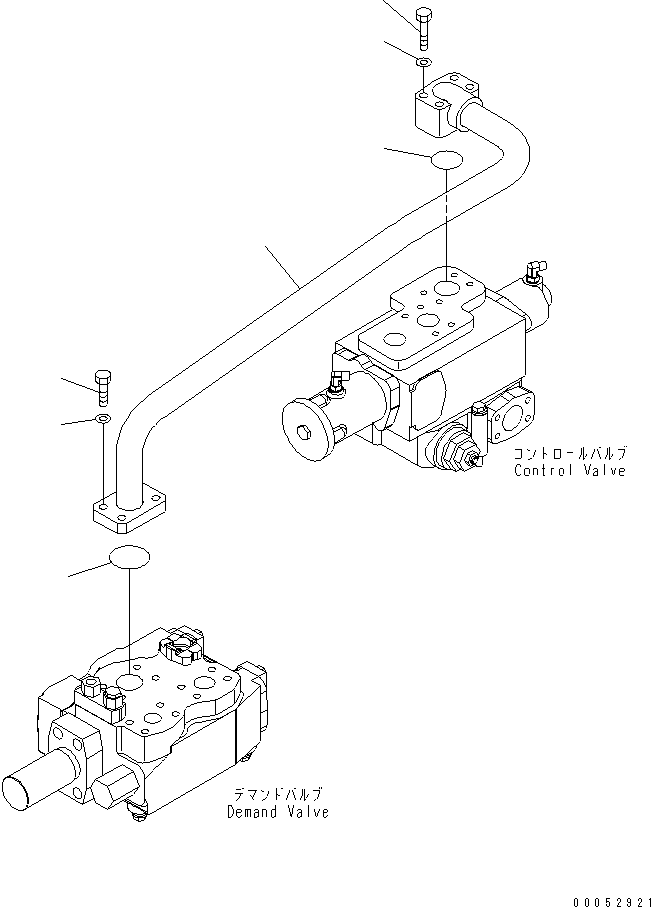 Komatsu parts book diagram for HD785-7 S/N 7001-8172: HYDRAULIC TANK (HOIST VALVE TO DUMP CONTROL VALVE LINE)(#7001-7168)