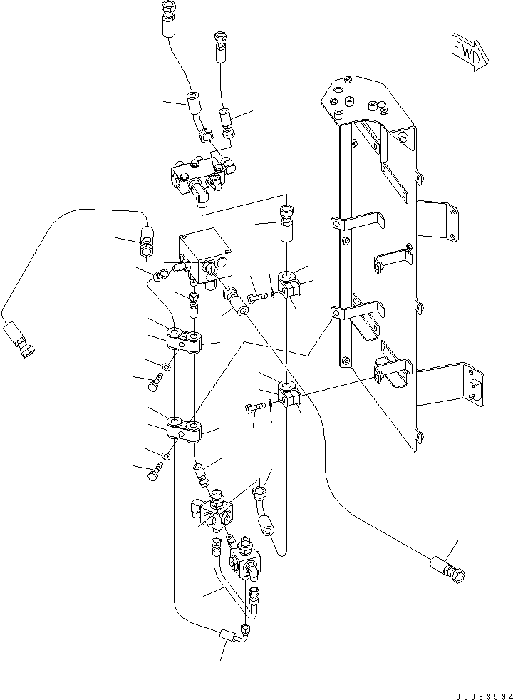 Komatsu parts book diagram for HD785-7 S/N 7001-8172: ACCUMULATOR BOX (R.H.) (3/3)(#7001-)
