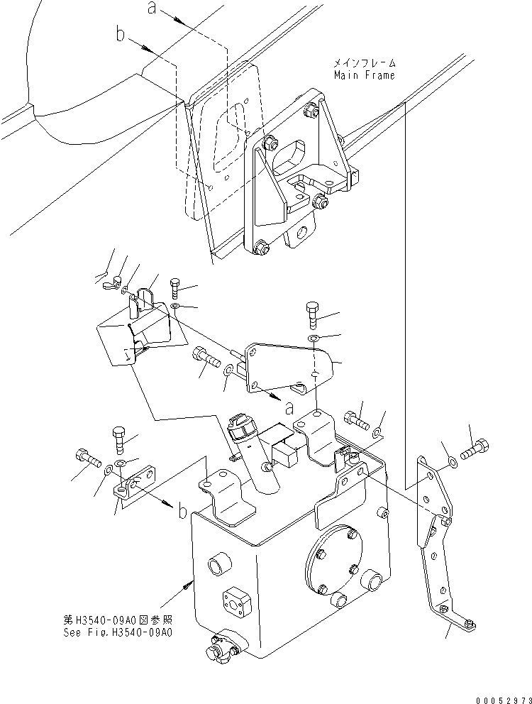 Komatsu parts book diagram for HD785-7 S/N 7001-8172: BRAKE PIPING (BRAKE SUB TANK) (TANK MOUNTING PARTS)(#7001-7168)