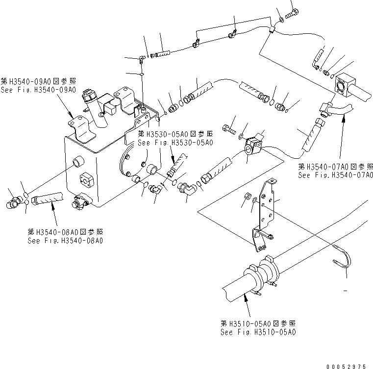 Komatsu parts book diagram for HD785-7 S/N 7001-8172: BRAKE PIPING (BRAKE SUB TANK) (TANK RELATED PARTS) (2/2)(#7001-7168)