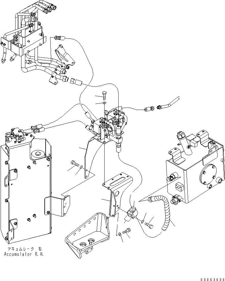 Komatsu parts book diagram for HD785-7 S/N 7001-8172: BRAKE PIPING (PROPORTIONAL VALVE LINE)(#7169-)