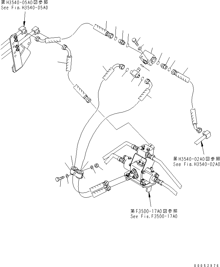 Komatsu parts book diagram for HD785-7 S/N 7001-8172: REAR BRAKE PIPING(#7001-7168)