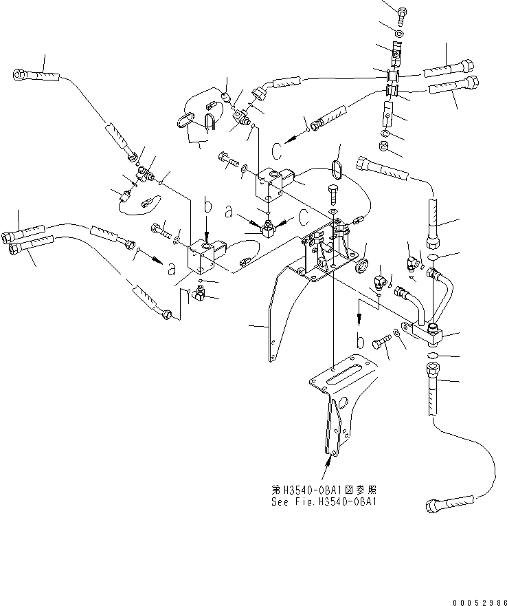 Komatsu parts book diagram for HD785-7 S/N 7001-8172: BRAKE PIPING (PROPORTIONAL VALVE) (INNER PARTS) (FOR ASR)(#7001-7168)