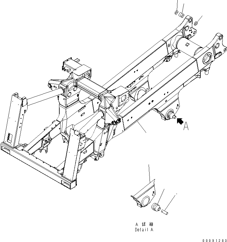 Komatsu parts book diagram for HD785-7 S/N 7001-8172: MAIN FRAME (FRAME) (AUTO SUSPENSION)(#7001-7168)